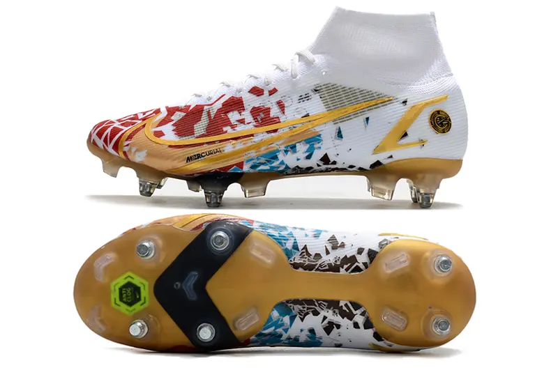CR7 x Nike Mercurial Superfly 8 Elite SG - White/Fiery Red/Golden Yellow