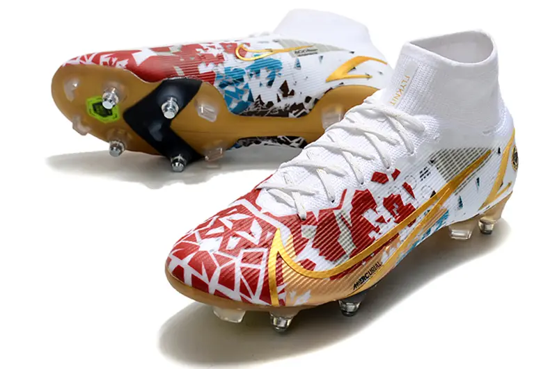 CR7 x Nike Mercurial Superfly 8 Elite SG - White/Fiery Red/Golden Yellow