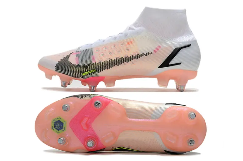Nike Mercurial Superfly 8 Elite SG - White/Peach Pink/Black