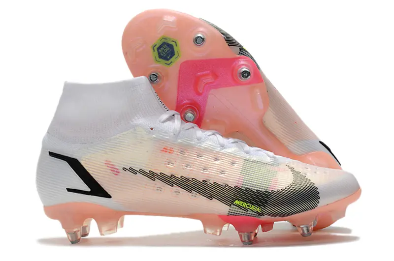 Nike Mercurial Superfly 8 Elite SG - White/Peach Pink/Black