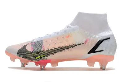 Nike Mercurial Superfly 8 Elite SG - White/Peach Pink/Black