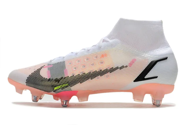 Nike Mercurial Superfly 8 Elite SG - White/Peach Pink/Black