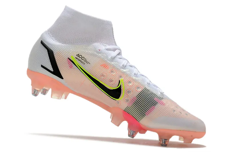 Nike Mercurial Superfly 8 Elite SG - White/Peach Pink/Black