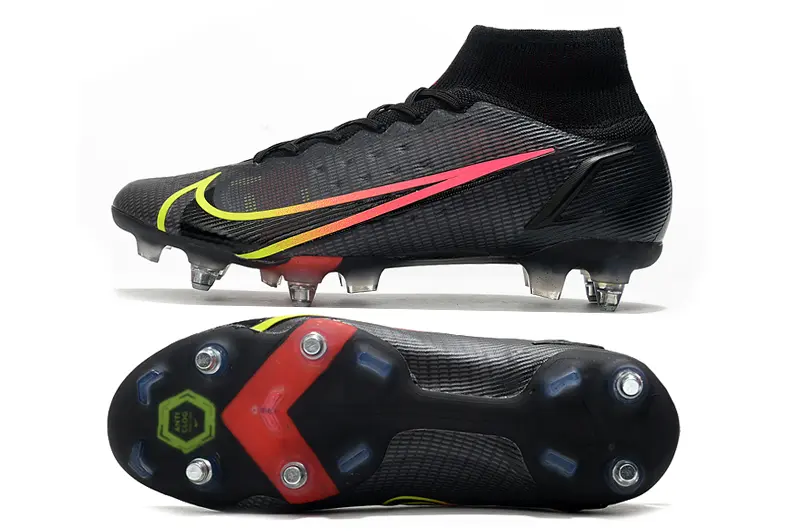 Nike Mercurial Superfly 8 Elite SG - Black/Electric Crimson/Neon Yellow
