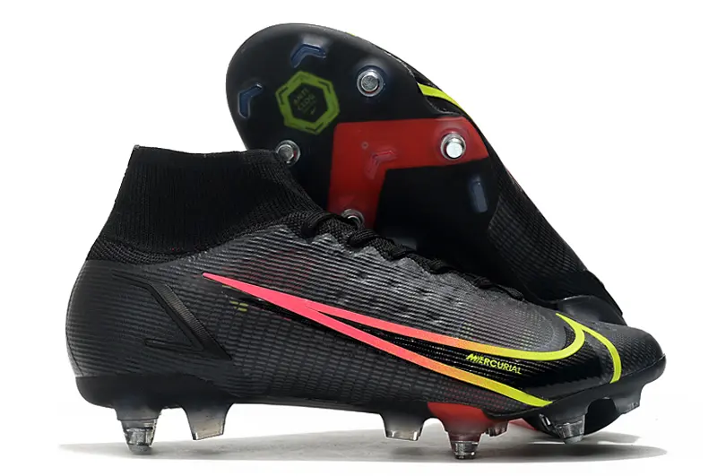 Nike Mercurial Superfly 8 Elite SG - Black/Electric Crimson/Neon Yellow