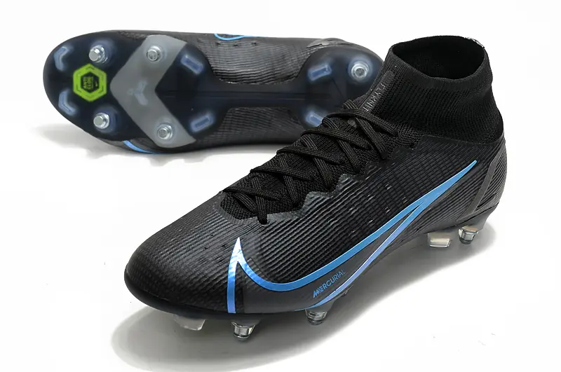 Nike Mercurial Superfly 8 Elite SG - Black/Electric Blue/Nightshade Gray