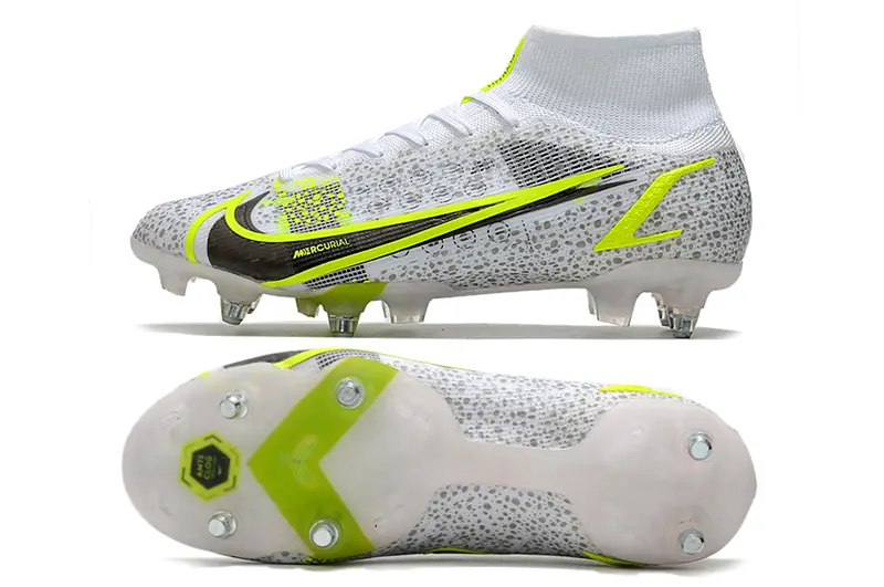 Nike Mercurial Superfly 8 Elite SG - White/Neon Green/Black