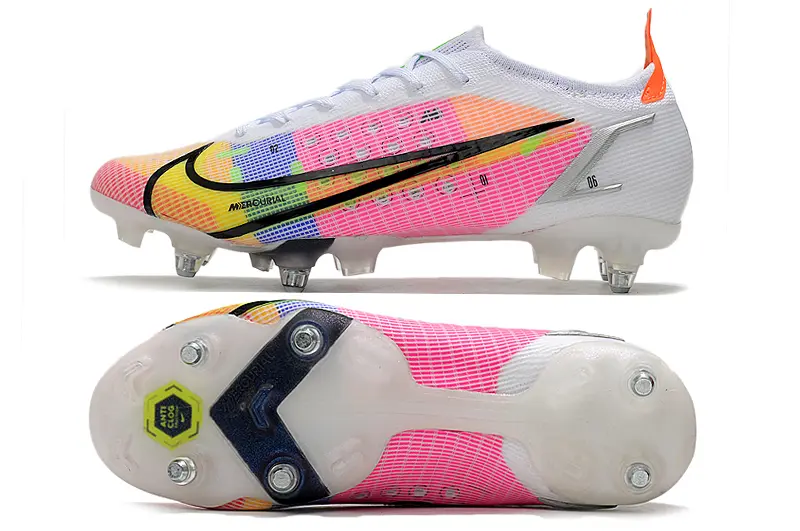 Nike Mercurial Vapor 14 Elite SG - White/Neon Pink/Orange Glow