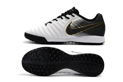 Nike Tiempo Ligera 4 TF - White/Charcoal Black/Metallic Gold