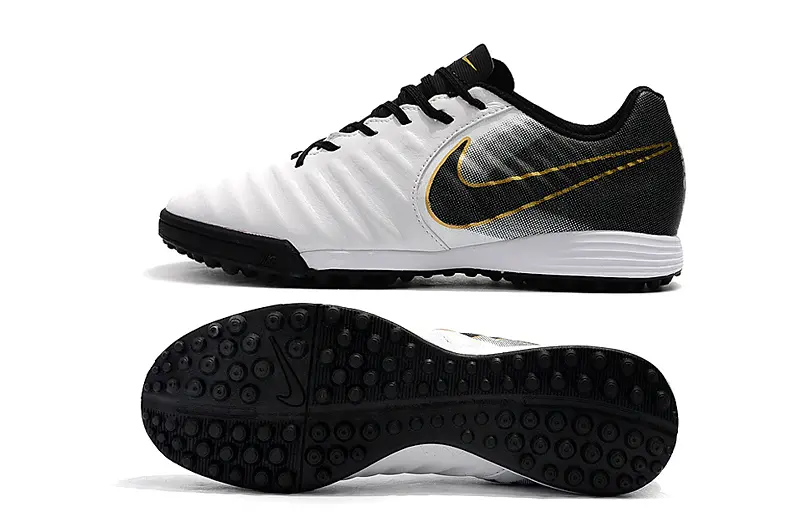 Nike Tiempo Ligera 4 TF - White/Charcoal Black/Metallic Gold