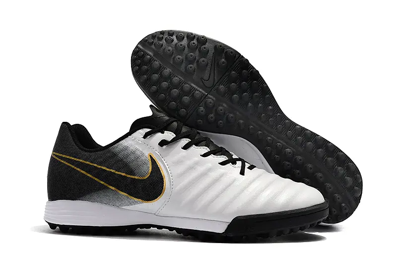 Nike Tiempo Ligera 4 TF - White/Charcoal Black/Metallic Gold