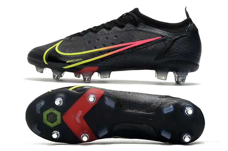 Nike Mercurial Vapor 14 Elite SG - Black/Electric Yellow/Fiery Pink