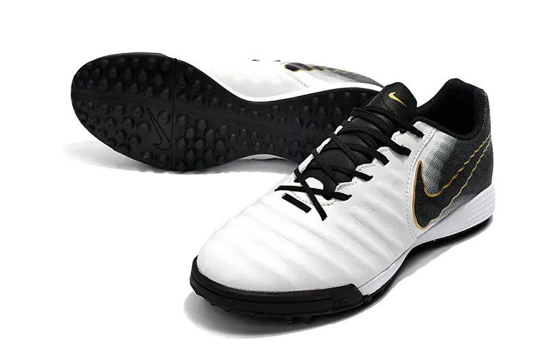 Nike Tiempo Ligera 4 TF - White/Charcoal Black/Metallic Gold