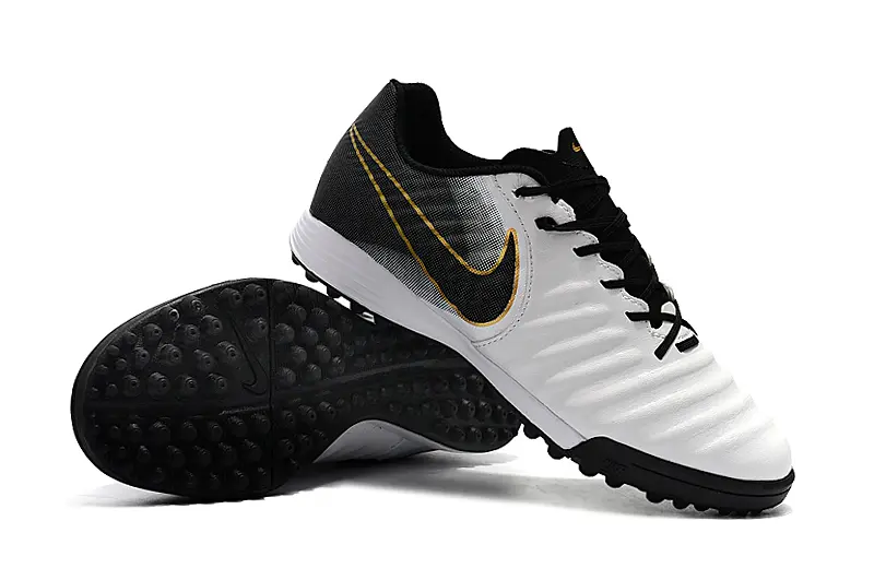 Nike Tiempo Ligera 4 TF - White/Charcoal Black/Metallic Gold