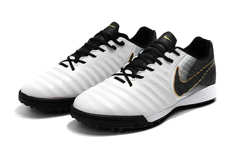 Nike Tiempo Ligera 4 TF - White/Charcoal Black/Metallic Gold