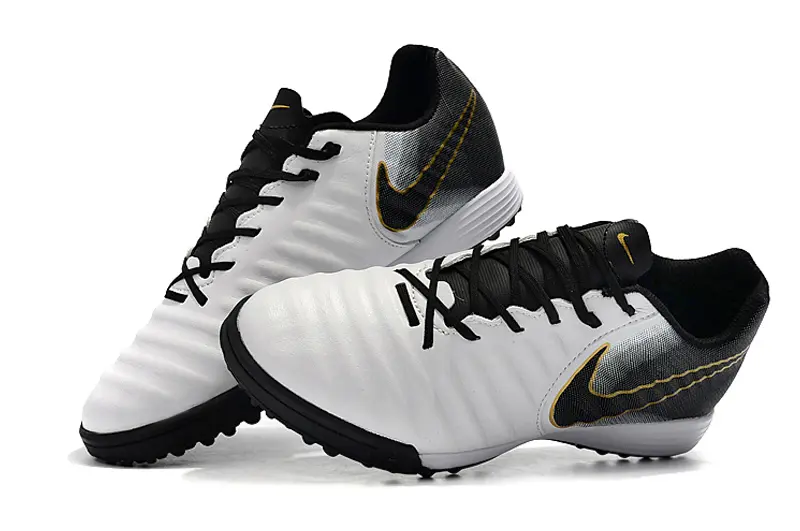 Nike Tiempo Ligera 4 TF - White/Charcoal Black/Metallic Gold