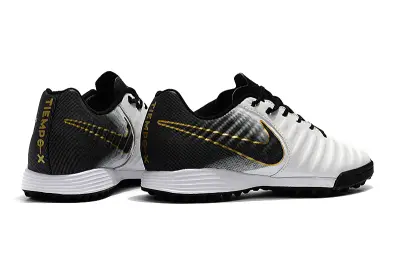 Nike Tiempo Ligera 4 TF - White/Charcoal Black/Metallic Gold