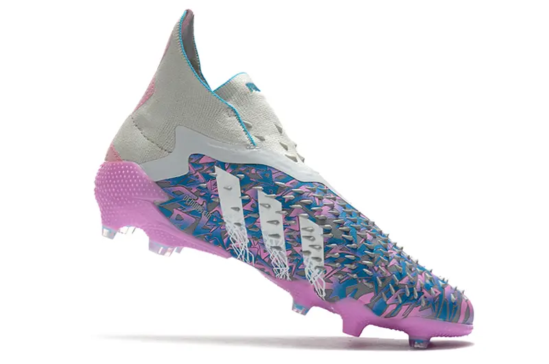 Adidas Predator Freak+ Laceless FG - White/Soft Pink/Blue Oasis