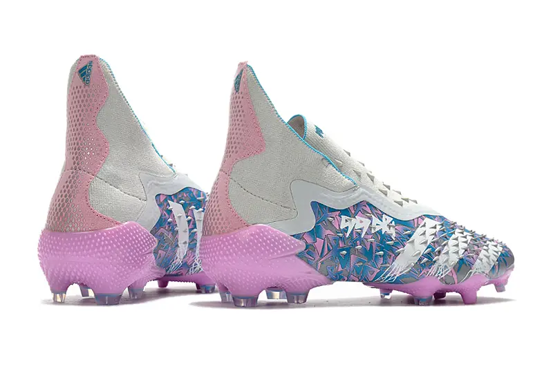 Adidas Predator Freak+ Laceless FG - White/Soft Pink/Blue Oasis
