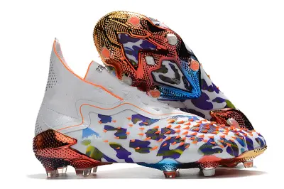 Adidas Predator Freak+ Laceless FG - White/Electric Orange/Camouflage Pattern