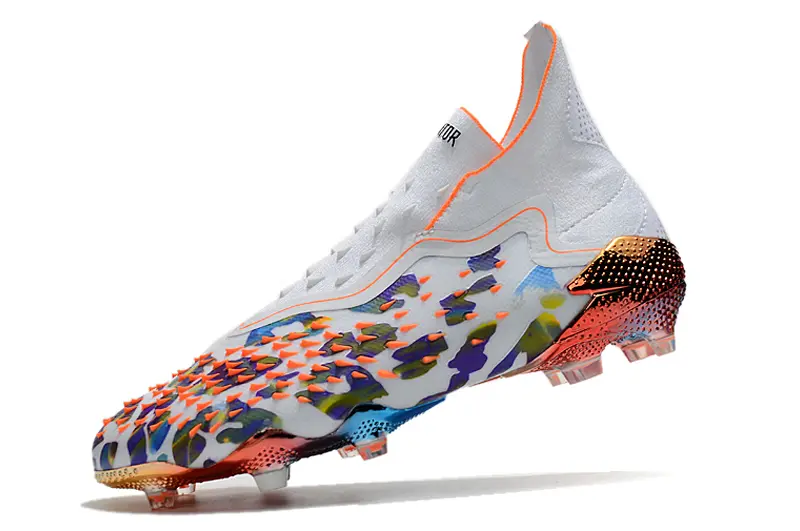 Adidas Predator Freak+ Laceless FG - White/Electric Orange/Camouflage Pattern
