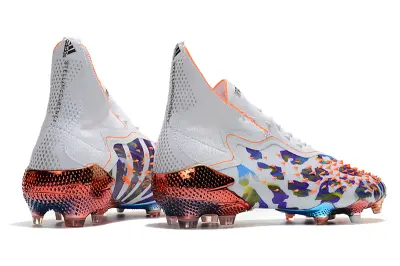 Adidas Predator Freak+ Laceless FG - White/Electric Orange/Camouflage Pattern