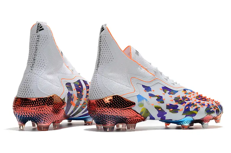 Adidas Predator Freak+ Laceless FG - White/Electric Orange/Camouflage Pattern