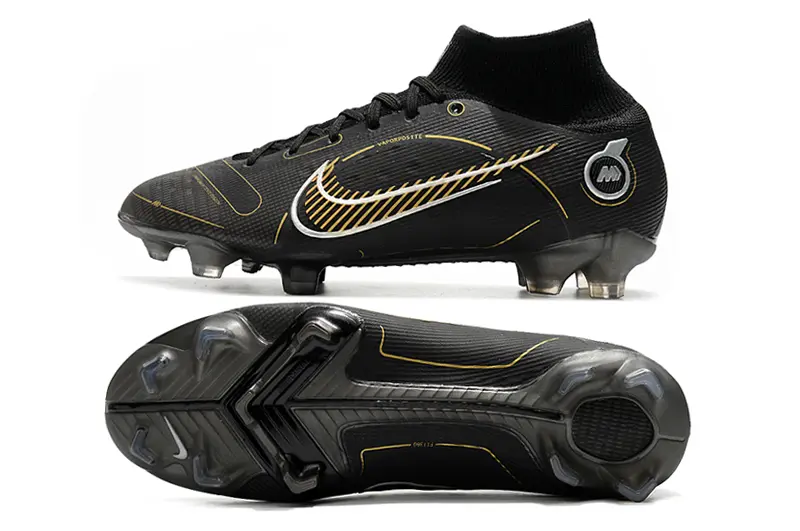 Nike Mercurial Superfly 8 Elite FG - Black/Metallic Gold/Steel Grey