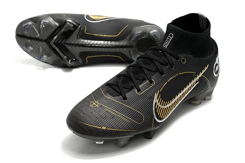 Nike Mercurial Superfly 8 Elite FG - Black/Metallic Gold/Steel Grey