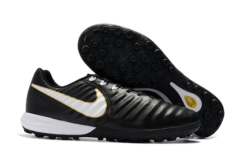 Nike Tiempox Finale TF - Black/Golden Accent/White Swoosh