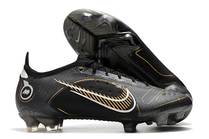 Nike Mercurial Vapor 14 Elite FG - Black/Metallic Gold/Graphite Grey