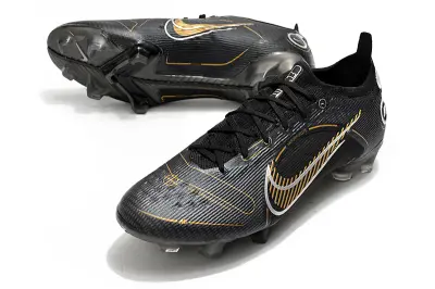 Nike Mercurial Vapor 14 Elite FG - Black/Metallic Gold/Graphite Grey