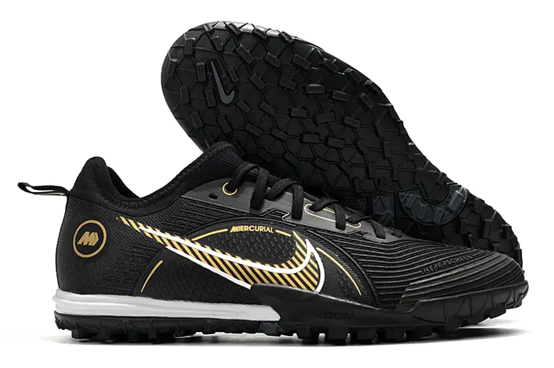 Nike Mercurial Vapor 14 Pro TF - Black/Gold Accents/White Highlights