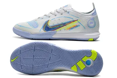 Nike Mercurial Vapor 14 Elite IC - White/Electric Blue/Neon Yellow