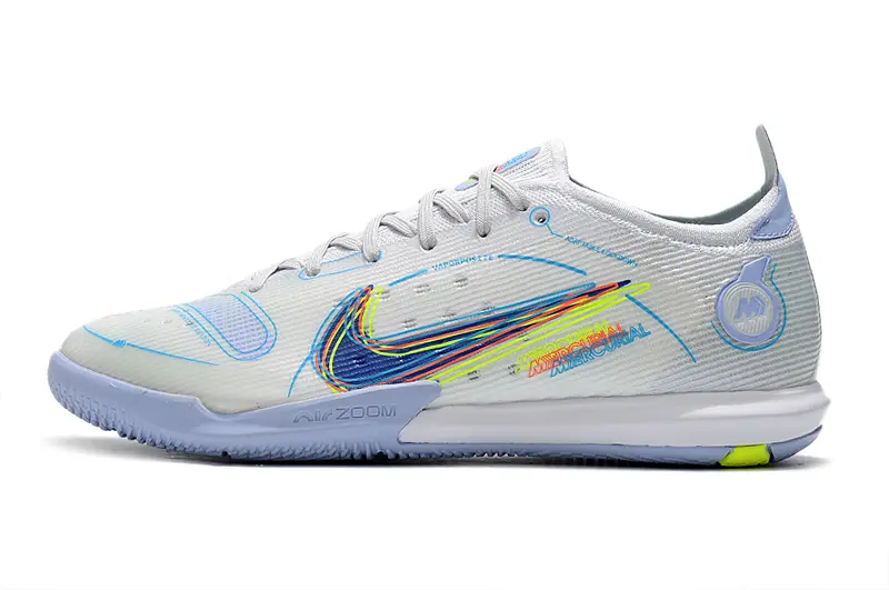 Nike Mercurial Vapor 14 Elite IC - White/Electric Blue/Neon Yellow