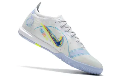 Nike Mercurial Vapor 14 Elite IC - White/Electric Blue/Neon Yellow