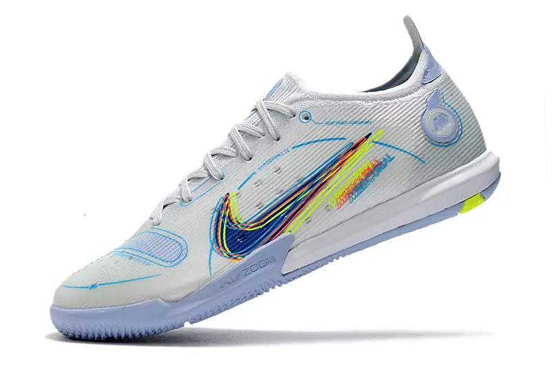Nike Mercurial Vapor 14 Elite IC - White/Electric Blue/Neon Yellow