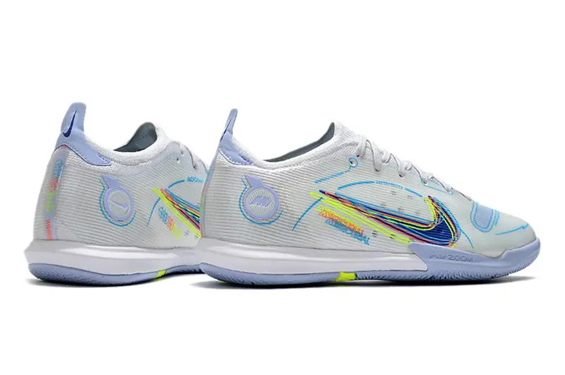 Nike Mercurial Vapor 14 Elite IC - White/Electric Blue/Neon Yellow