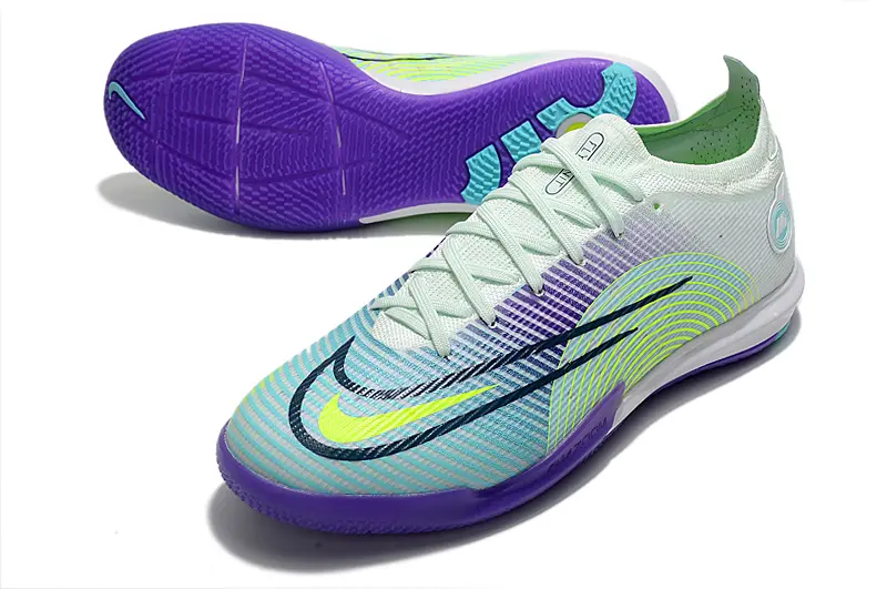 Nike Mercurial Vapor 14 Elite IC - White/Mint Green/Royal Purple