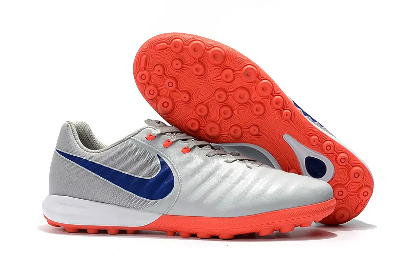 Nike Tiempox Finale TF - Gray/Vibrant Orange/Sapphire Blue