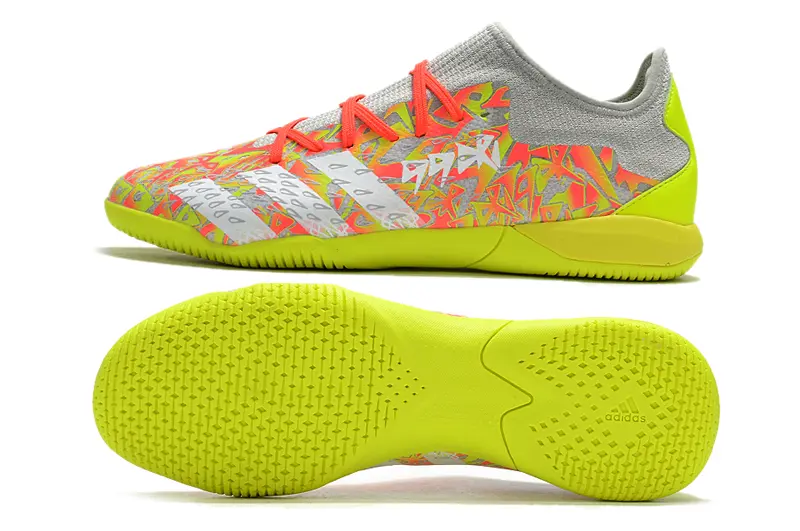 Adidas Predator Freak.1 IC - Gray/Neon Green/Fluorescent Pink