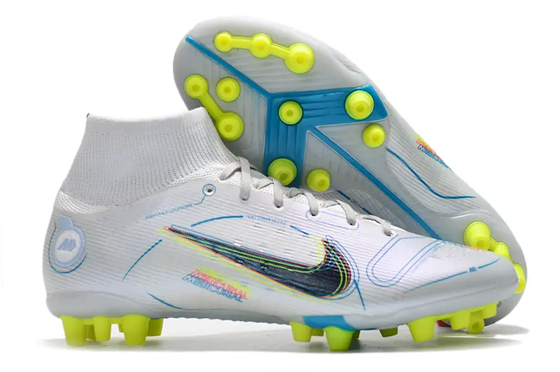 Nike Mercurial Superfly 8 Elite AG - White/Luminous Yellow/Pure Blue