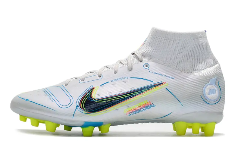 Nike Mercurial Superfly 8 Elite AG - White/Luminous Yellow/Pure Blue