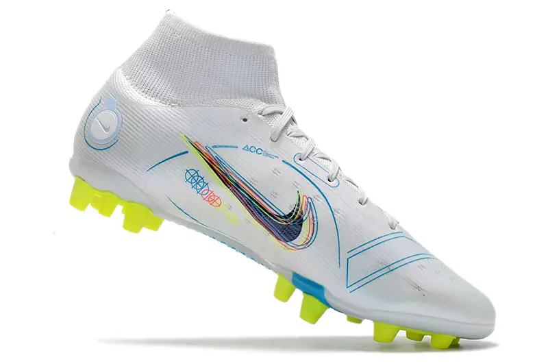 Nike Mercurial Superfly 8 Elite AG - White/Luminous Yellow/Pure Blue