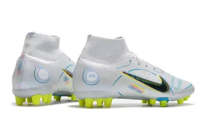 Nike Mercurial Superfly 8 Elite AG - White/Luminous Yellow/Pure Blue