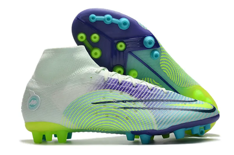 Nike Mercurial Superfly 8 Elite AG - White/Electric Green/Purple Wave