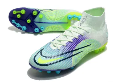 Nike Mercurial Superfly 8 Elite AG - White/Electric Green/Purple Wave