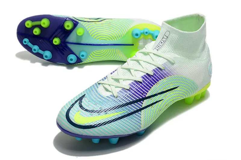 Nike Mercurial Superfly 8 Elite AG - White/Electric Green/Purple Wave