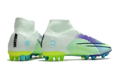 Nike Mercurial Superfly 8 Elite AG - White/Electric Green/Purple Wave