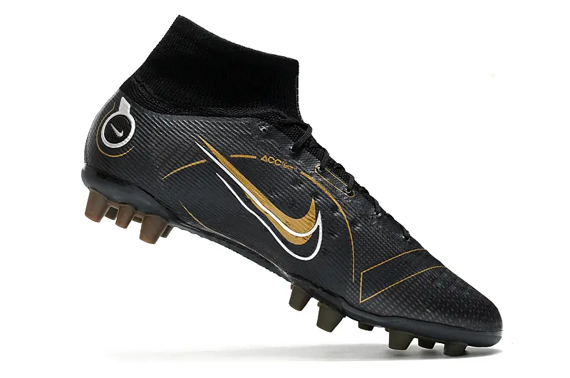 Nike Mercurial Superfly 8 Elite AG - Black/Golden Strike/Shadow Black